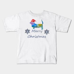 Santa Basset Kids T-Shirt